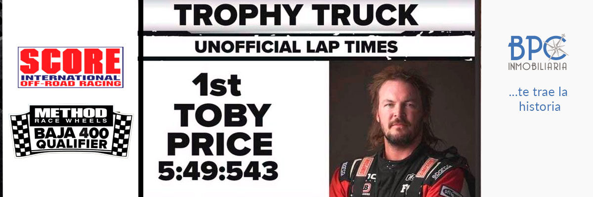 Toby Price voló en la calificación de SCORE Baja 400.