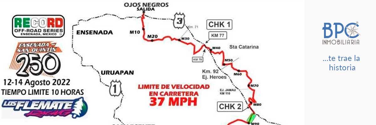 Récord realiza la ruta Ensenada a San Quintín 2022.